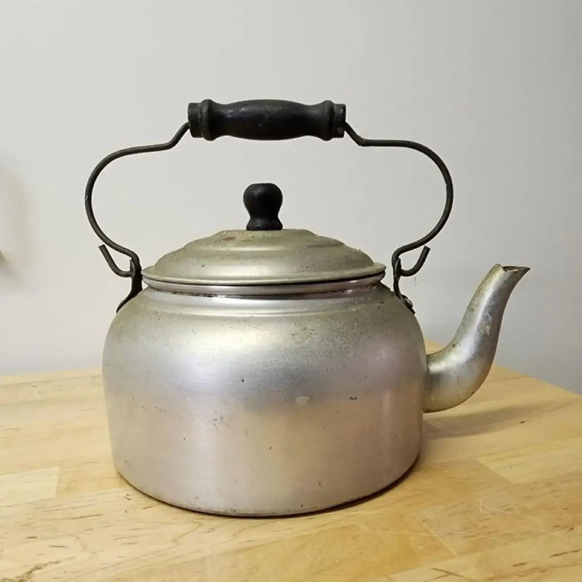 Vintage Chefs Own Aluminum Tea Pot with Wood Handle - Mulberry Lane Inspirations Aluminum tea pot Tea Pot