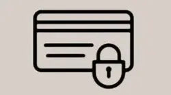 Secure payment with credit card and lock