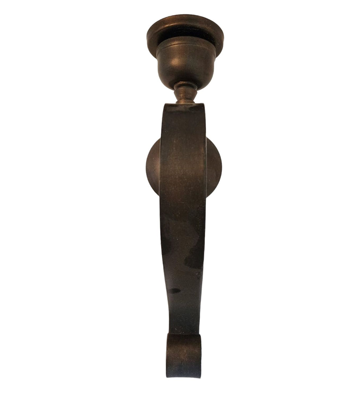 Scroll Metal Wall Sconce with Hurricane Jar - Mulberry Lane Inspirations Ambiance Wall Sconce