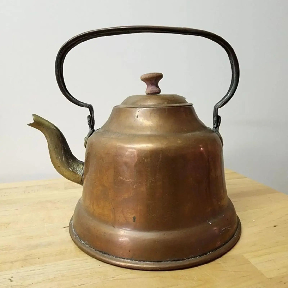 Vintage Copper and Brass Tea Pot / Kettle - Mulberry Lane Inspirations Antique tea service Tea Pot