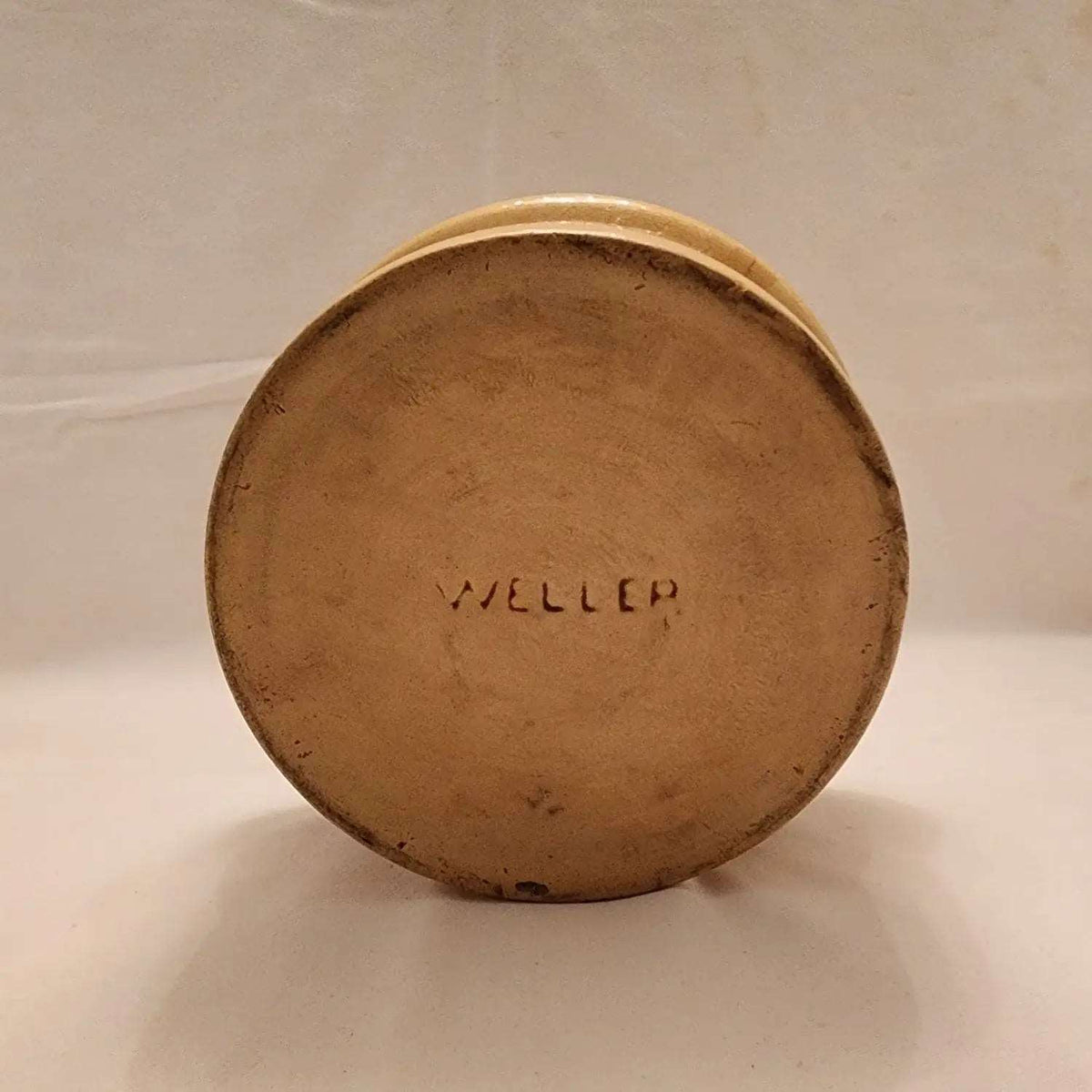 Weller Yellow Ware - Brown Banded Strip - Vintage Stoneware Bowl - Mulberry Lane Inspirations Antique Stoneware Bowl